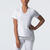 Forward tunika med buet v-hals White M 