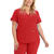 Forward tunika med buet v-hals Red 3XL 