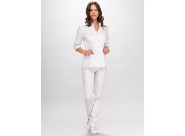 ROZA Dametunika med 3-kvart arm White+Powder Pink M 