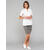 ROZA Dametunika med knapper i front White XS 