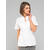 ROZA Dametunika med knapper i front White XS 