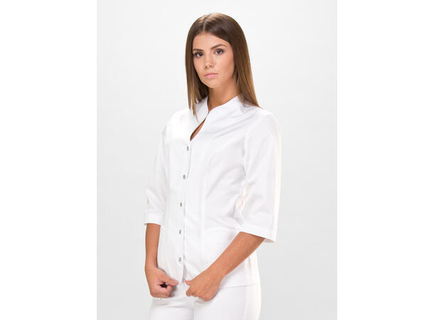 ROZA Dametunika med 3-kvart arm White M 