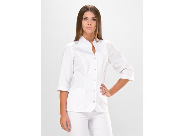 ROZA Dametunika med 3-kvart arm White M 