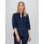 ROZA Dametunika med 3-kvart arm Ink Blue+White XL 