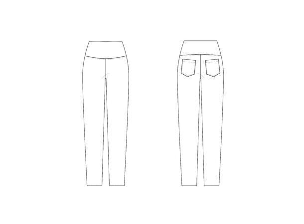 Damejeans med stretch Grey M 