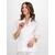 ROZA Dametunika med 3-kvart arm White+Powder Pink XL 